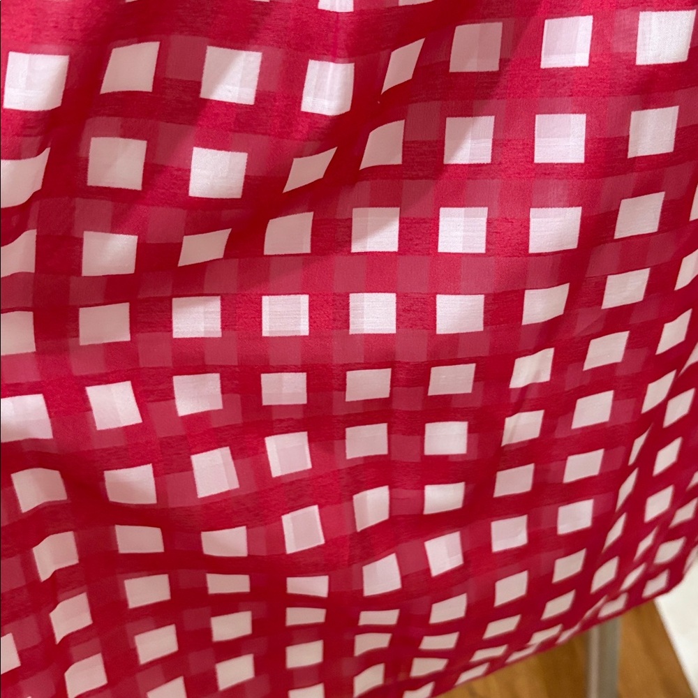 Anne Klein Red and White Gingham Midi Dress - Picture 6 of 14